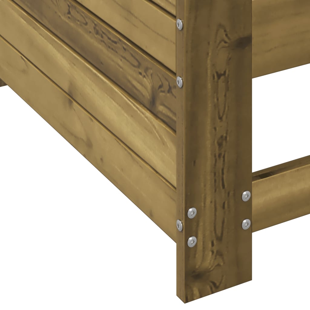 Tuinbank met armleuning 69x62x70,5 cm geïmpregneerd grenenhout is nu te koop bij PeponiXL, paradijselijk wonen!