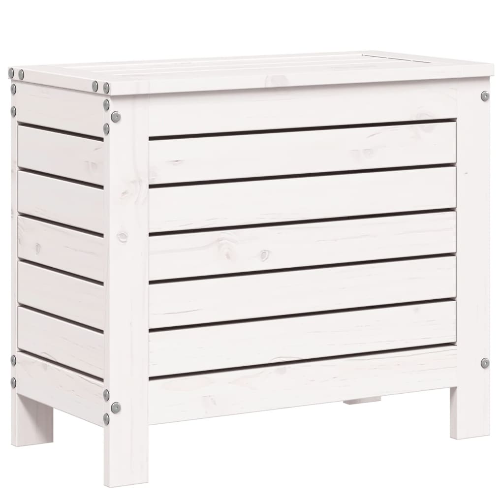 Tuinvoetenbank 62x31,5x52 cm massief grenenhout wit is nu te koop bij PeponiXL, paradijselijk wonen!
