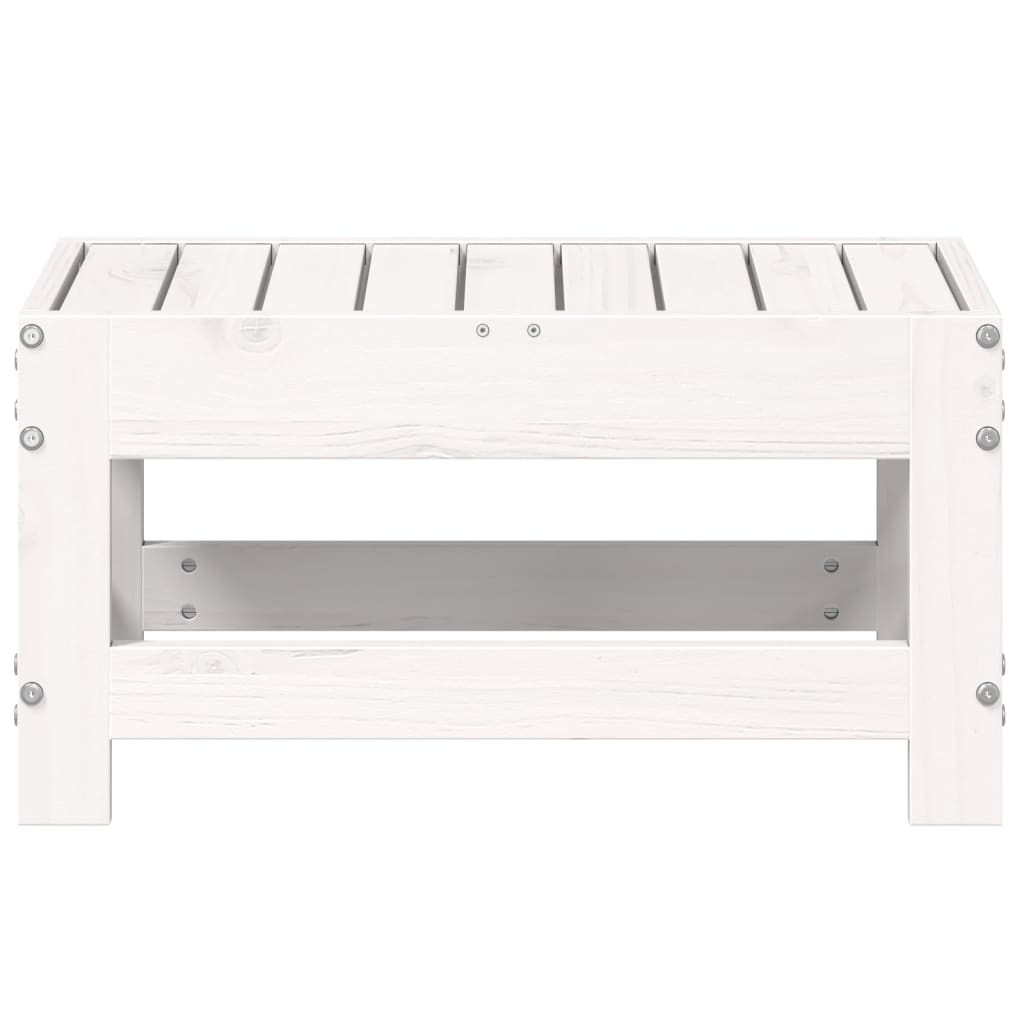 Tuinvoetenbank 62x30x32 cm massief grenenhout wit is nu te koop bij PeponiXL, paradijselijk wonen!