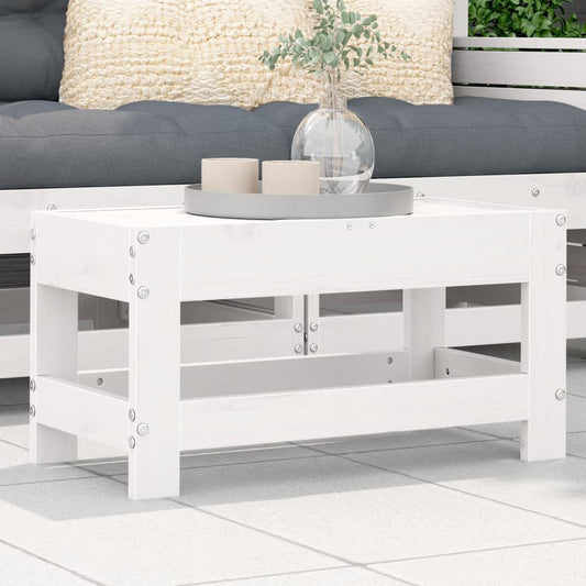 Tuinvoetenbank 62x30x32 cm massief grenenhout wit is nu te koop bij PeponiXL, paradijselijk wonen!