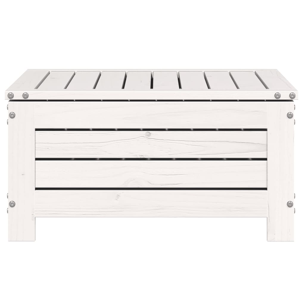 Tuinvoetenbank 62x63,5x32 cm massief grenenhout wit is nu te koop bij PeponiXL, paradijselijk wonen!