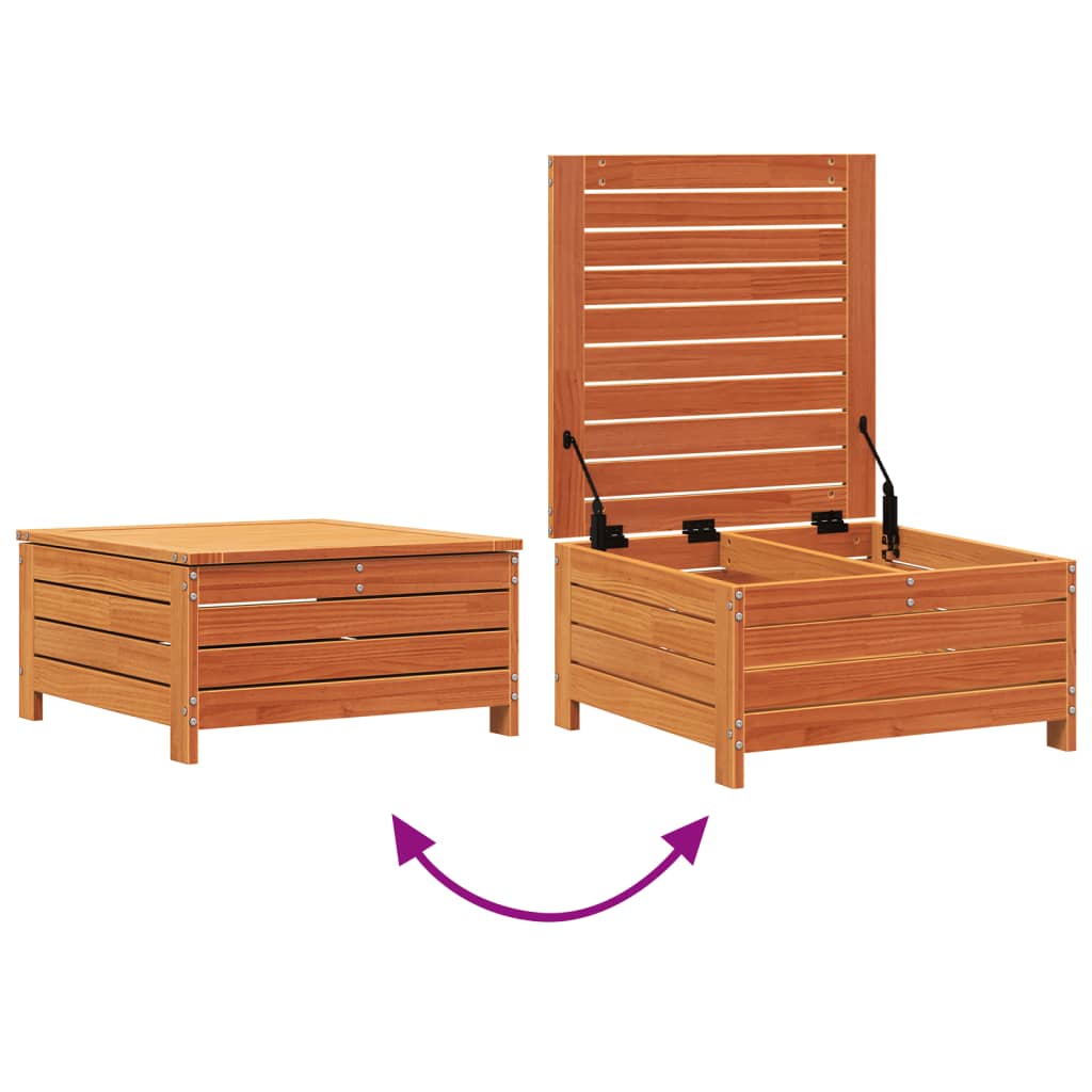 Tuinvoetenbank 62x63,5x32 cm massief grenenhout wasbruin is nu te koop bij PeponiXL, paradijselijk wonen!
