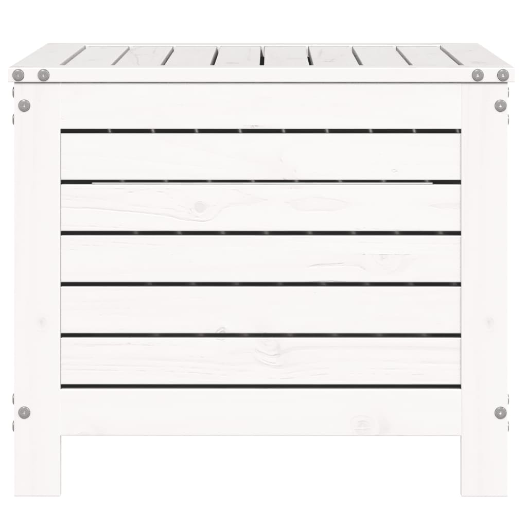 Tuinvoetenbank 62x63,5x53,5 cm massief grenenhout wit is nu te koop bij PeponiXL, paradijselijk wonen!