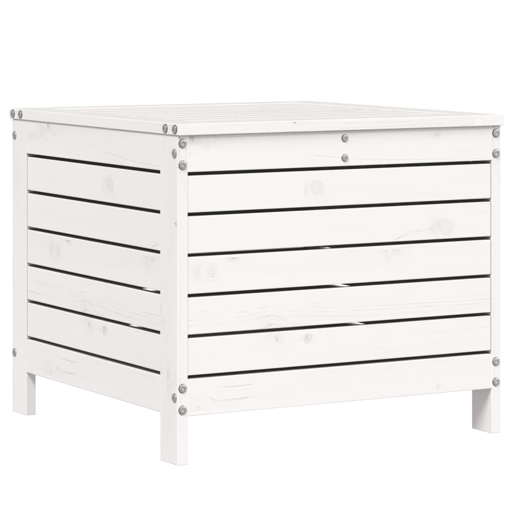 Tuinvoetenbank 62x63,5x53,5 cm massief grenenhout wit is nu te koop bij PeponiXL, paradijselijk wonen!