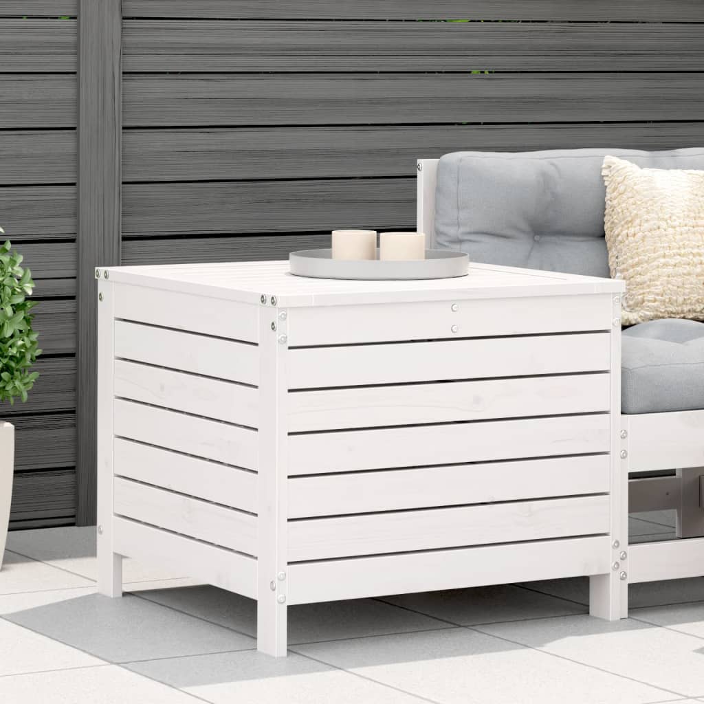 Tuinvoetenbank 62x63,5x53,5 cm massief grenenhout wit is nu te koop bij PeponiXL, paradijselijk wonen!