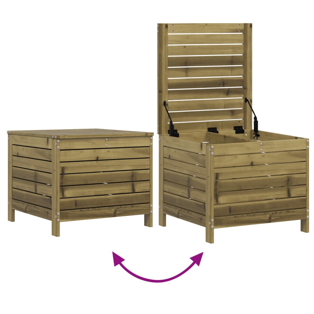 Tuinvoetenbank 62x63,5x53,5 cm geïmpregneerd grenenhout is nu te koop bij PeponiXL, paradijselijk wonen!