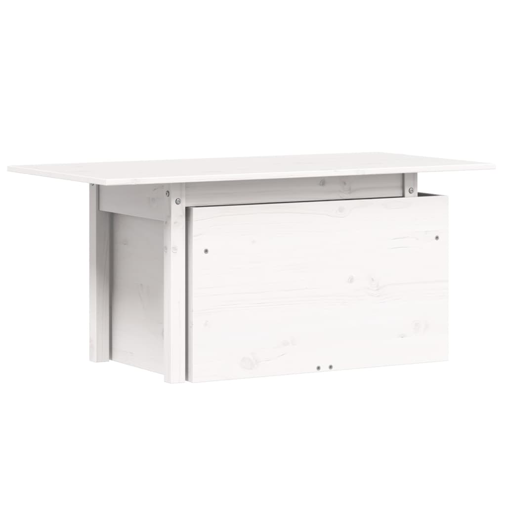 Tuintafel 100x50x75 cm massief grenenhout wit is nu te koop bij PeponiXL, paradijselijk wonen!