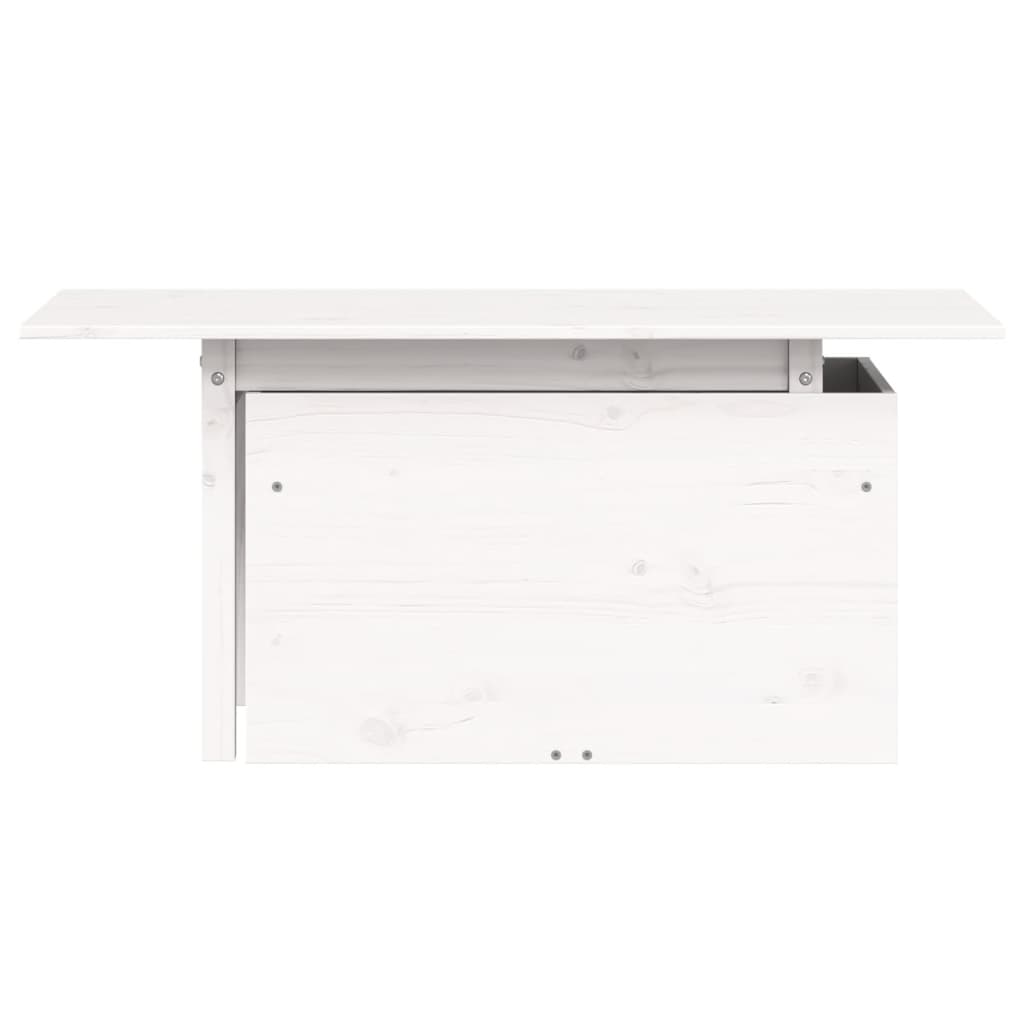Tuintafel 100x50x75 cm massief grenenhout wit is nu te koop bij PeponiXL, paradijselijk wonen!