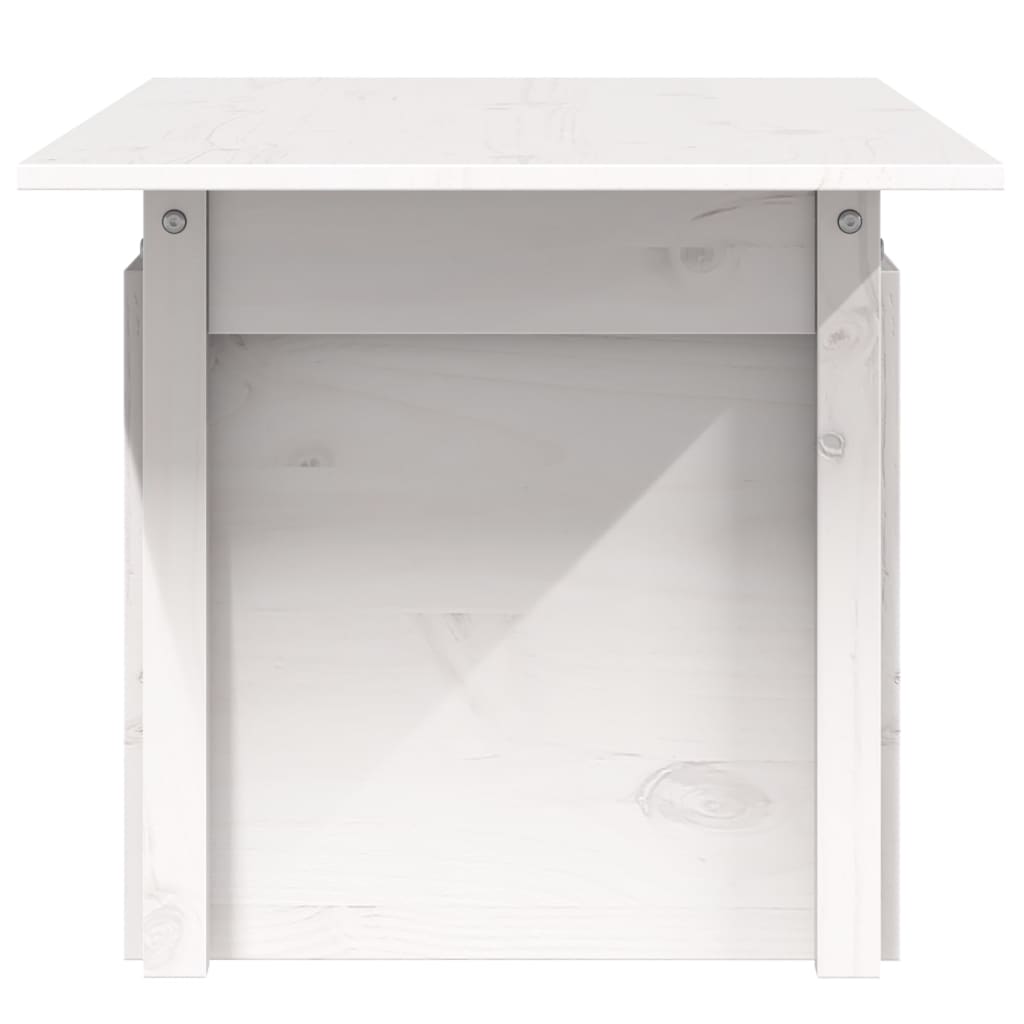 Tuintafel 100x50x75 cm massief grenenhout wit is nu te koop bij PeponiXL, paradijselijk wonen!