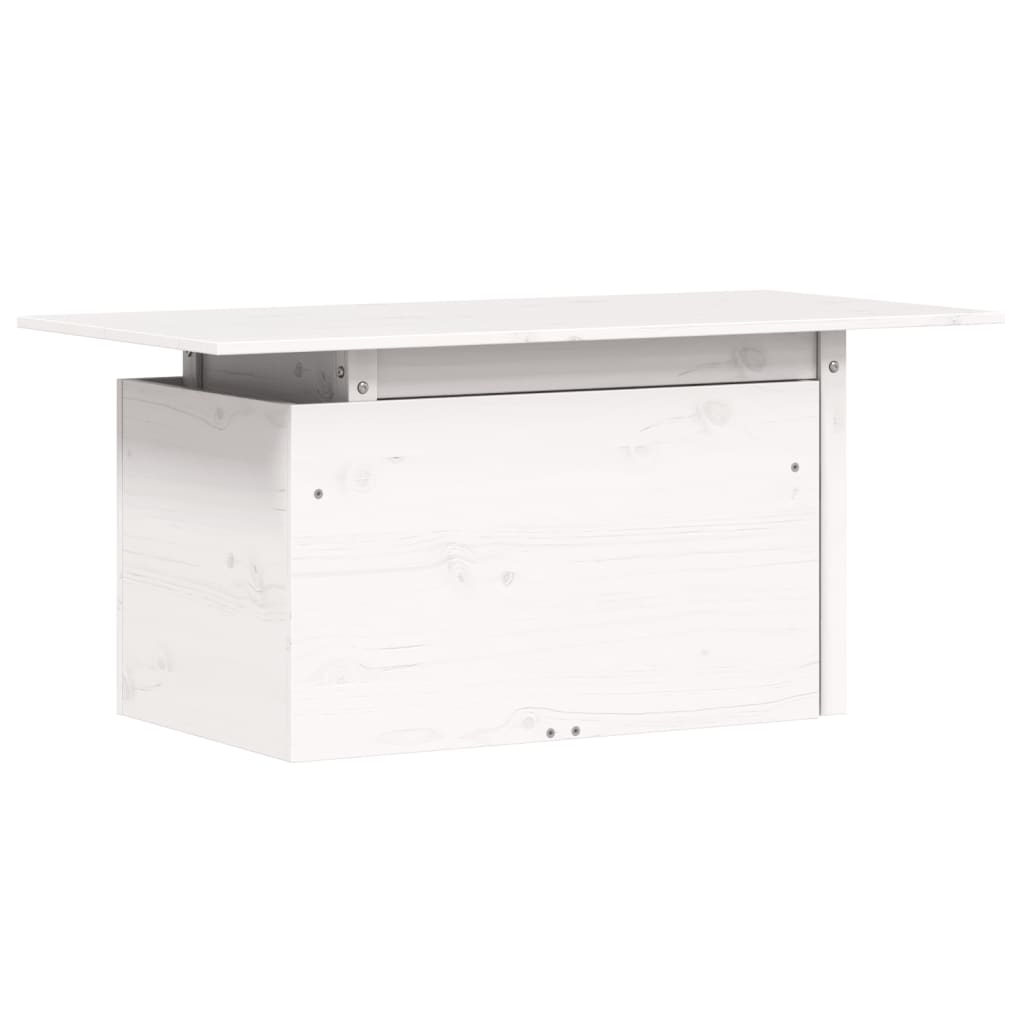 Tuintafel 100x50x75 cm massief grenenhout wit is nu te koop bij PeponiXL, paradijselijk wonen!