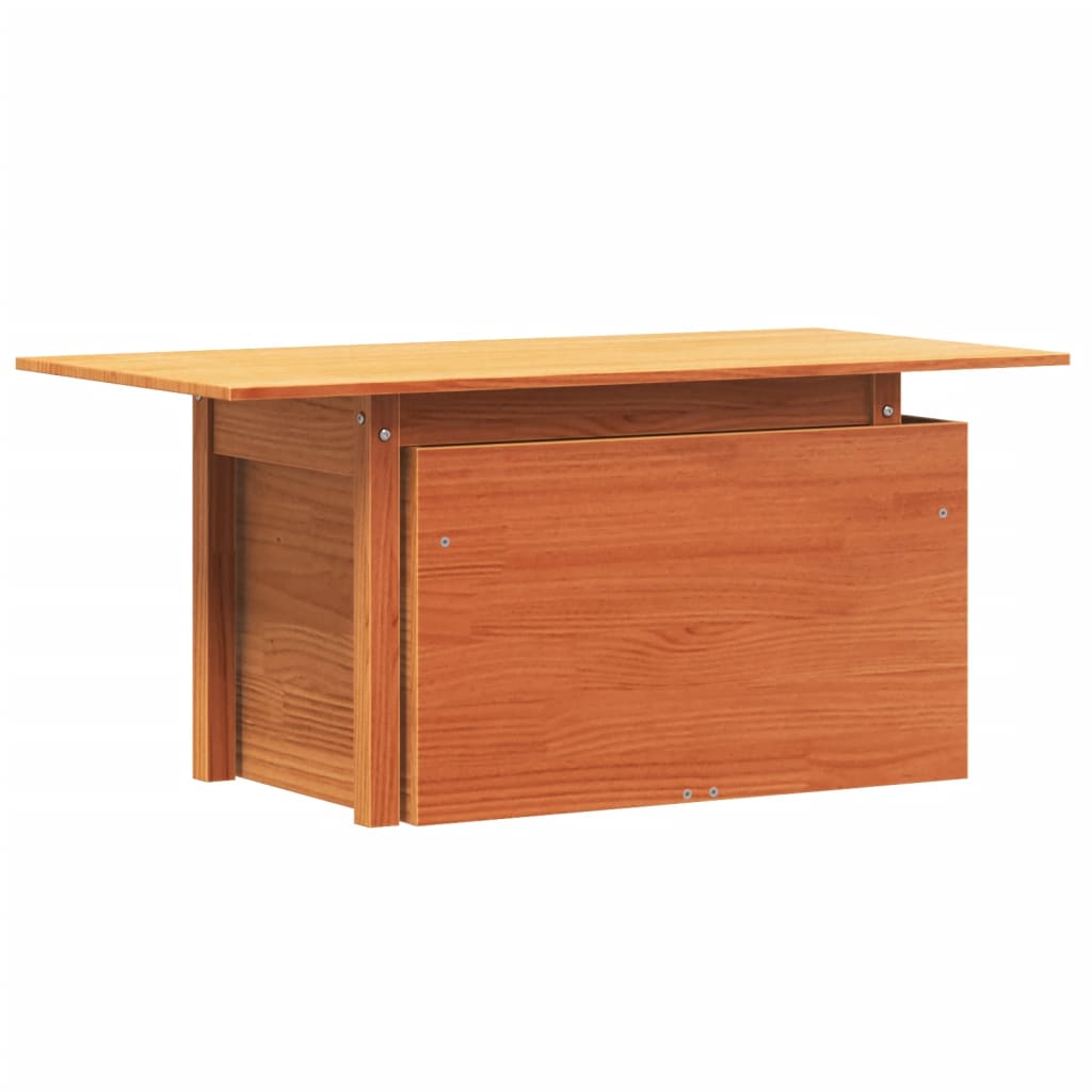 Tuintafel 100x50x75 cm massief grenenhout wasbruin is nu te koop bij PeponiXL, paradijselijk wonen!