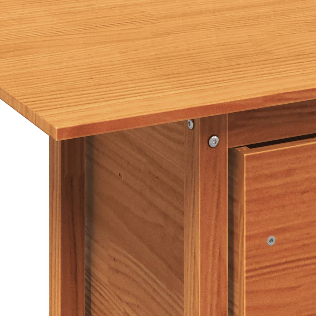 Tuintafel 100x50x75 cm massief grenenhout wasbruin is nu te koop bij PeponiXL, paradijselijk wonen!