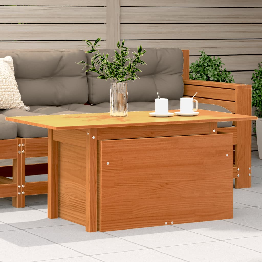 Tuintafel 100x50x75 cm massief grenenhout wasbruin is nu te koop bij PeponiXL, paradijselijk wonen!