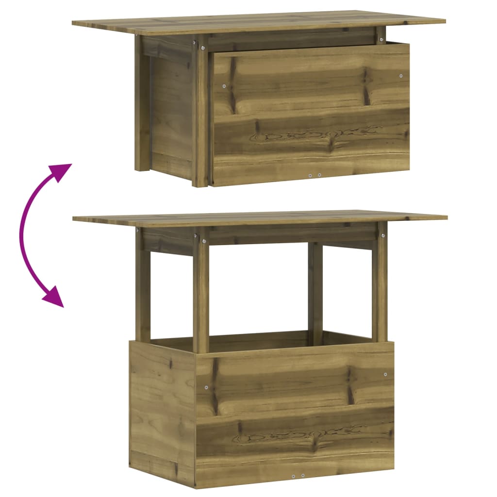 Tuintafel 100x50x75 cm geïmpregneerd grenenhout is nu te koop bij PeponiXL, paradijselijk wonen!