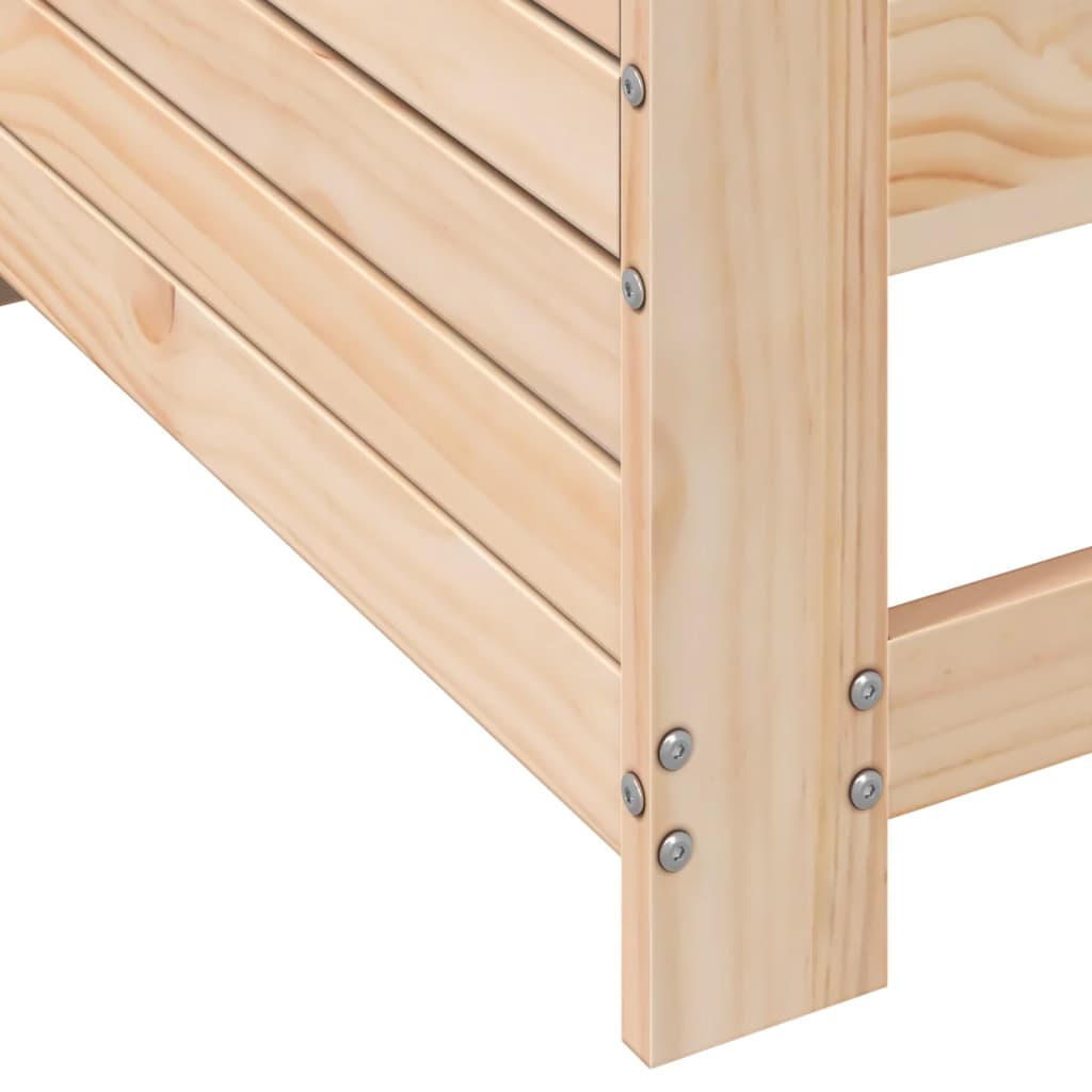 Tuinbank met armleuning en kussen massief grenenhout is nu te koop bij PeponiXL, paradijselijk wonen!