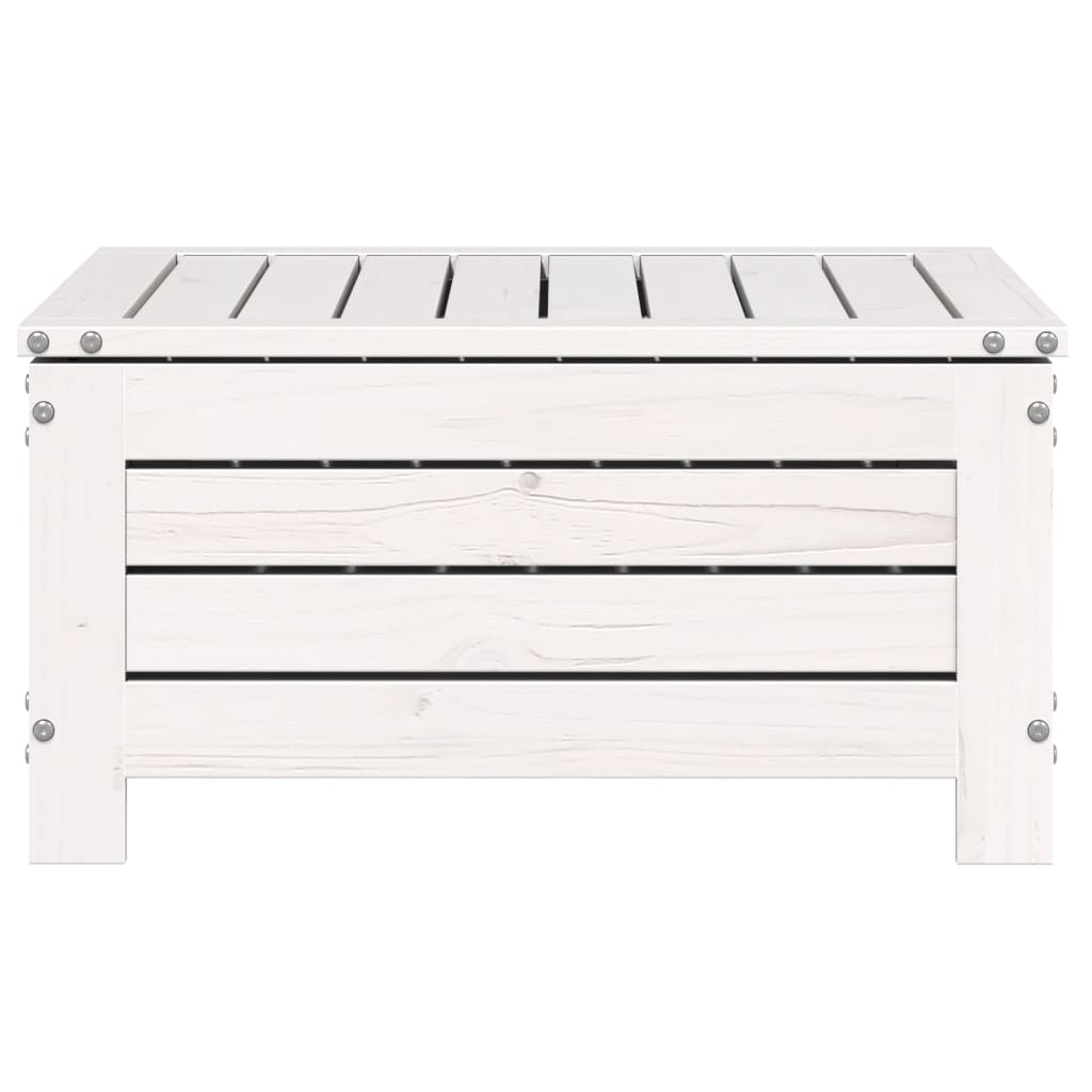 Tuinvoetenbank met kussen massief grenenhout wit is nu te koop bij PeponiXL, paradijselijk wonen!