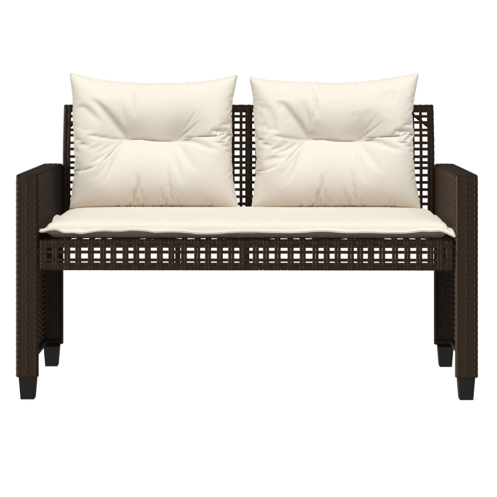4-delige Loungeset met kussens poly rattan bruin is nu te koop bij PeponiXL, paradijselijk wonen!