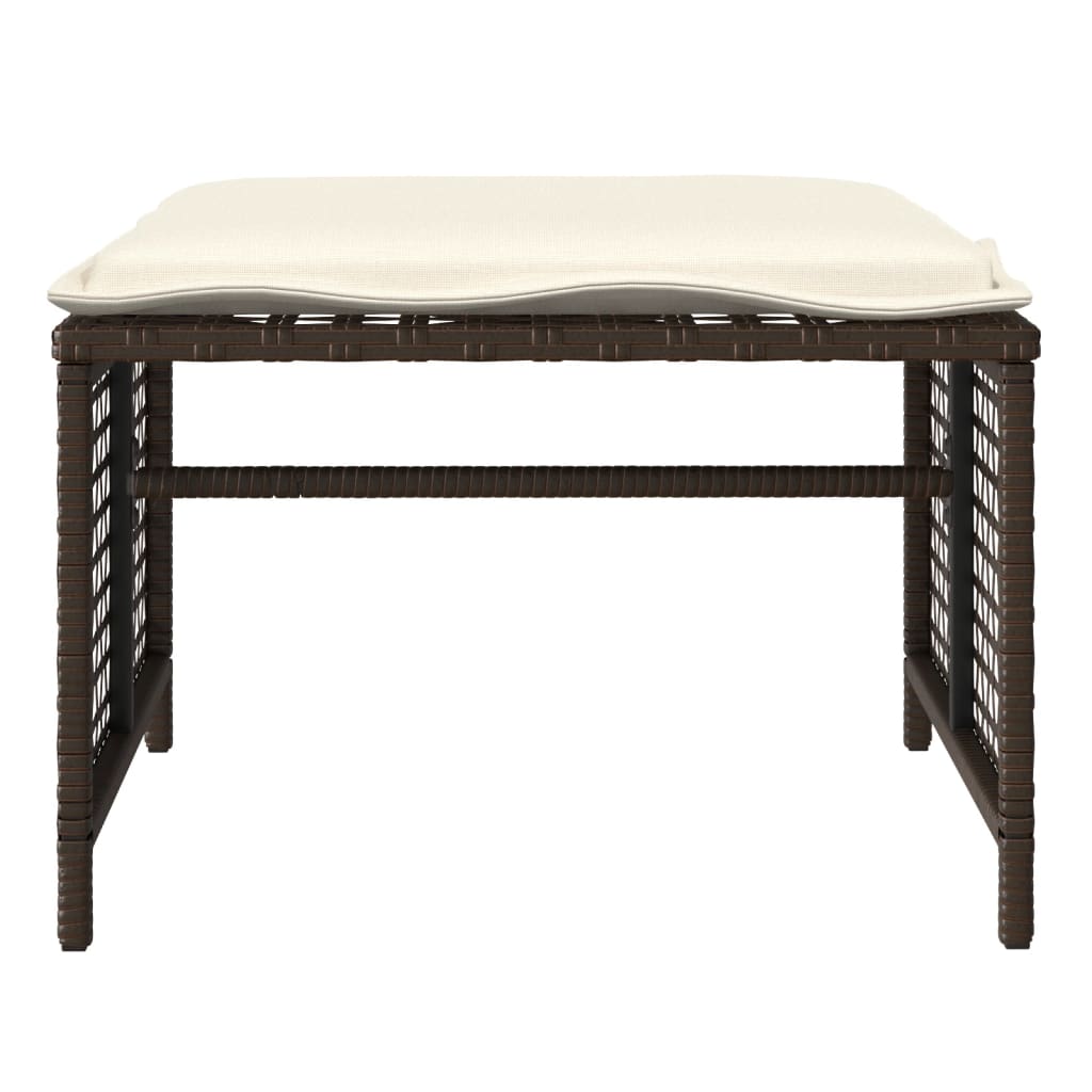 4-delige Loungeset met kussens poly rattan bruin is nu te koop bij PeponiXL, paradijselijk wonen!