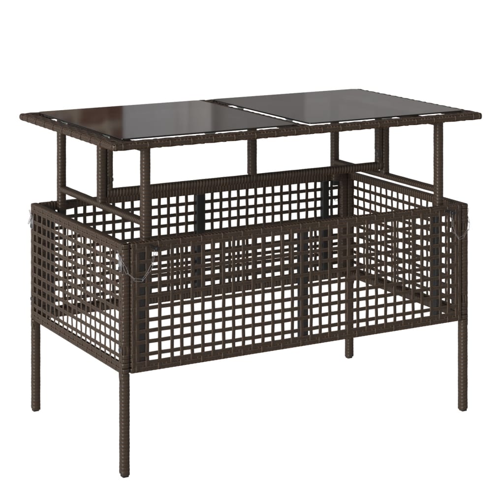4-delige Loungeset met kussens poly rattan bruin is nu te koop bij PeponiXL, paradijselijk wonen!
