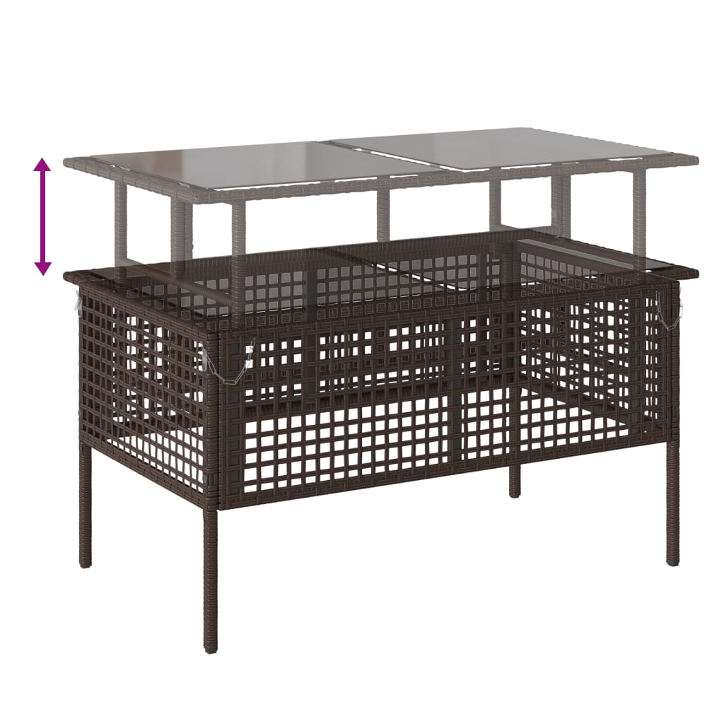 4-delige Loungeset met kussens poly rattan bruin is nu te koop bij PeponiXL, paradijselijk wonen!