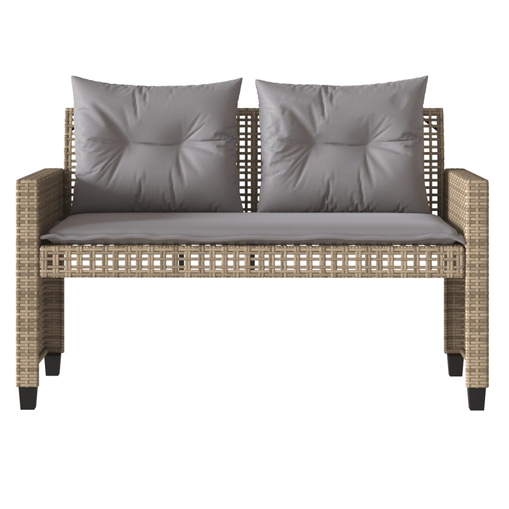 4-delige Loungeset met kussens poly rattan en glas beige is nu te koop bij PeponiXL, paradijselijk wonen!
