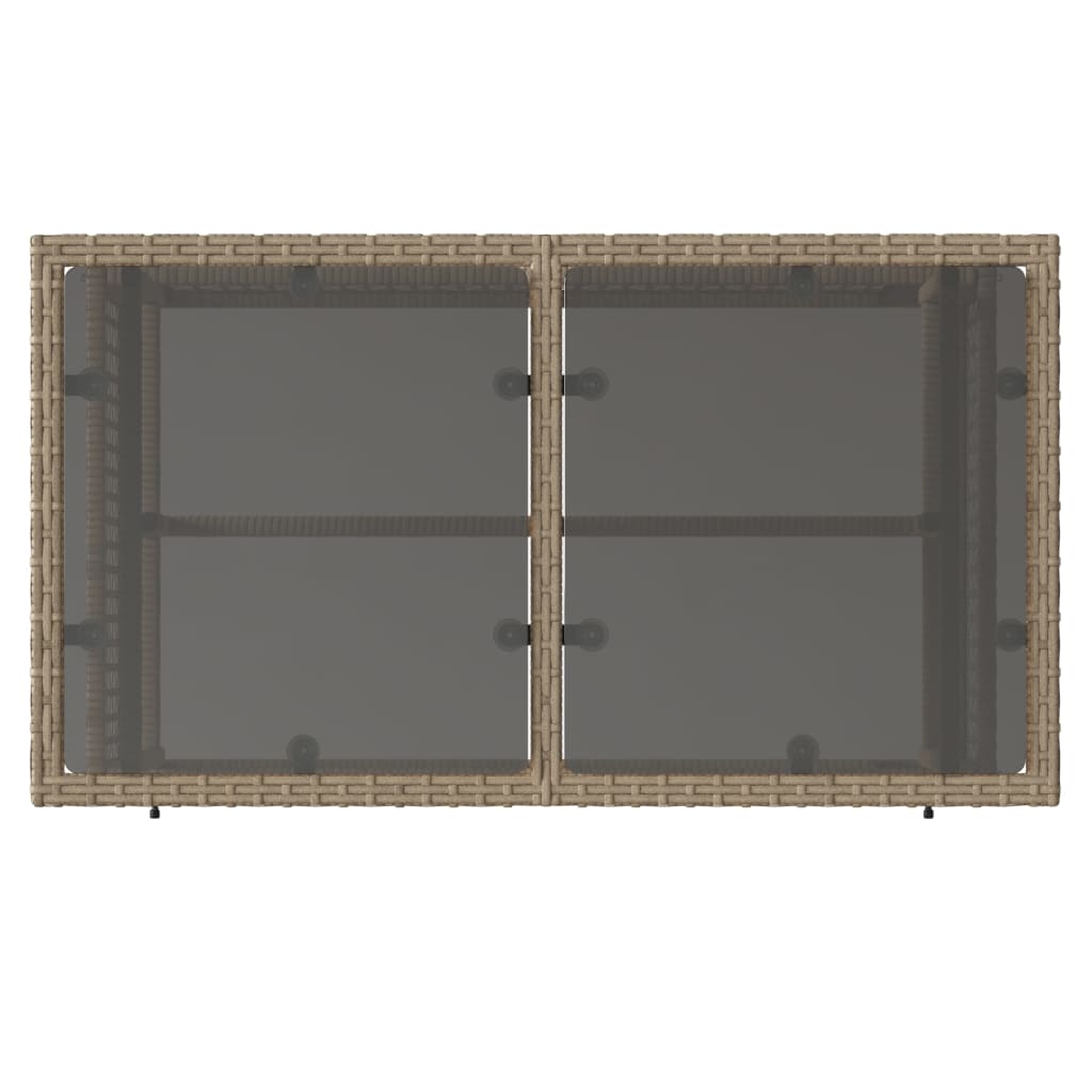 4-delige Loungeset met kussens poly rattan en glas beige is nu te koop bij PeponiXL, paradijselijk wonen!