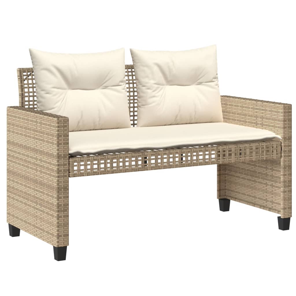 4-delige Loungeset met kussens poly rattan en glas beige is nu te koop bij PeponiXL, paradijselijk wonen!