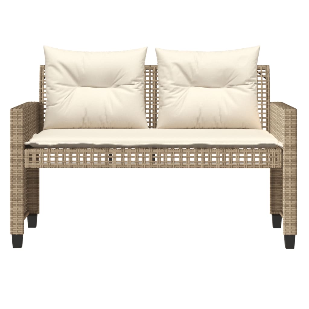 4-delige Loungeset met kussens poly rattan en glas beige is nu te koop bij PeponiXL, paradijselijk wonen!