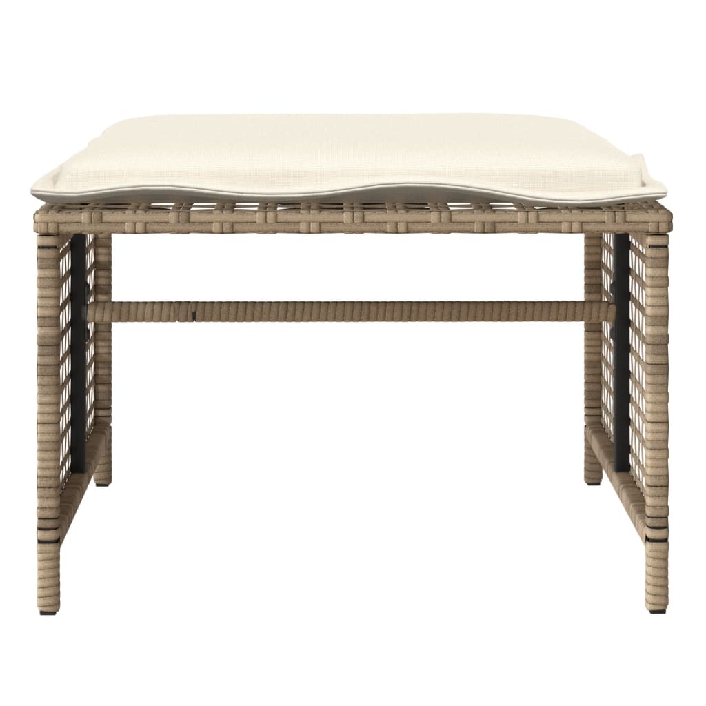 4-delige Loungeset met kussens poly rattan en glas beige is nu te koop bij PeponiXL, paradijselijk wonen!