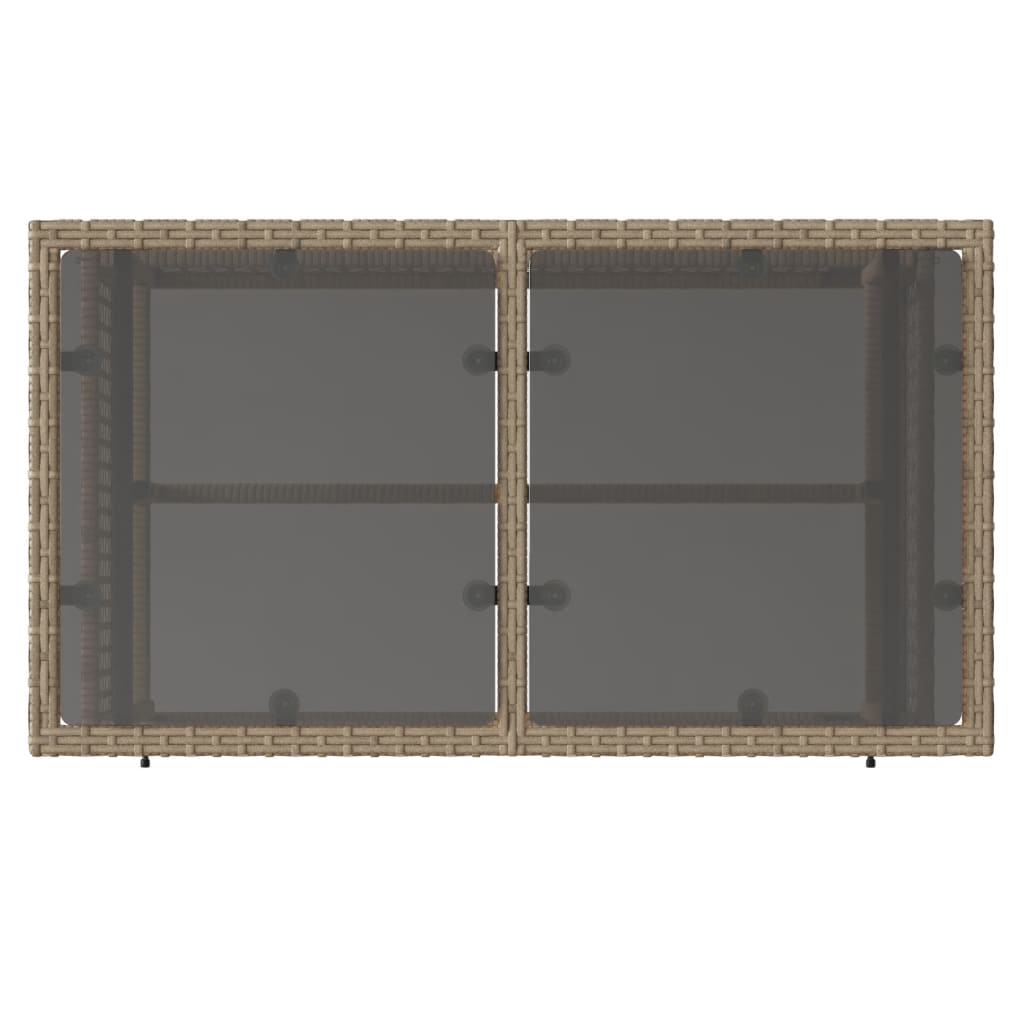 4-delige Loungeset met kussens poly rattan en glas beige is nu te koop bij PeponiXL, paradijselijk wonen!