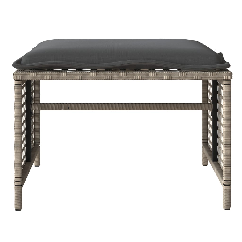 4-delige Loungeset met kussens poly rattan en glas lichtgrijs is nu te koop bij PeponiXL, paradijselijk wonen!