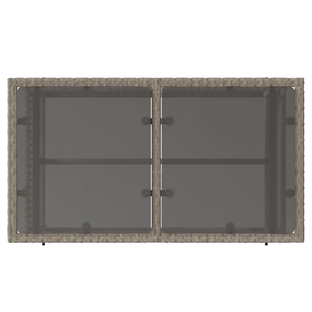 4-delige Loungeset met kussens poly rattan en glas lichtgrijs is nu te koop bij PeponiXL, paradijselijk wonen!