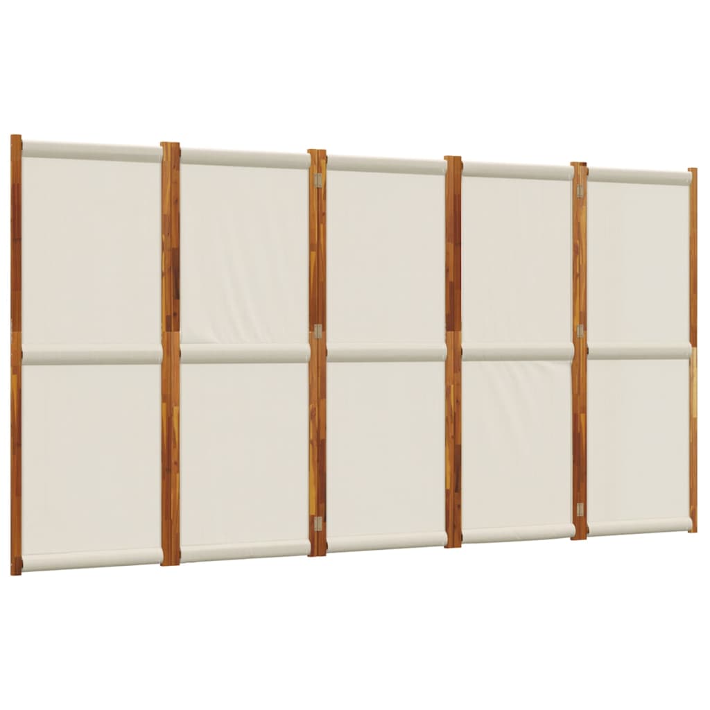 Kamerscherm met 5 panelen 350x180 cm lichtgrijs is nu te koop bij PeponiXL, paradijselijk wonen!