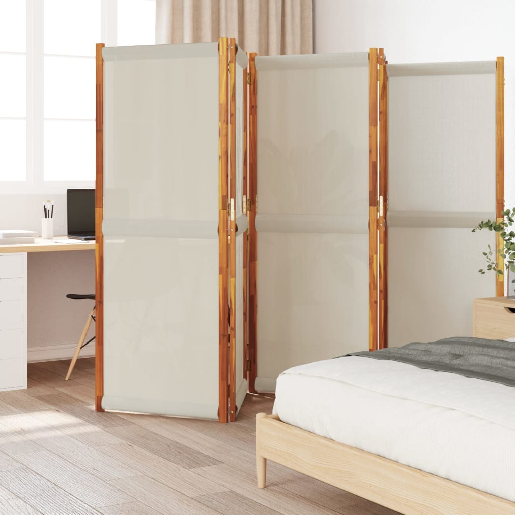 Kamerscherm met 5 panelen 350x180 cm lichtgrijs is nu te koop bij PeponiXL, paradijselijk wonen!