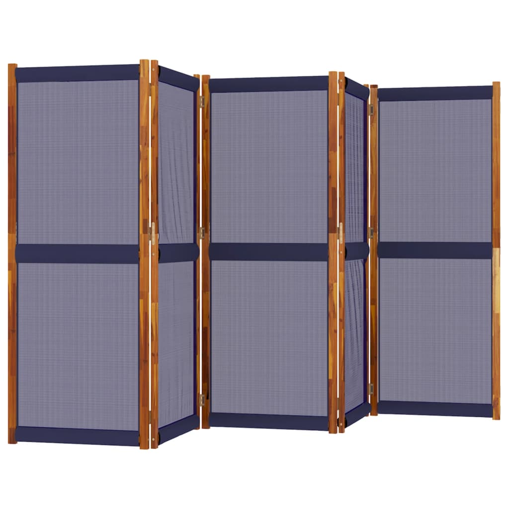 Kamerscherm met 5 panelen 350x180 cm donkerblauw is nu te koop bij PeponiXL, paradijselijk wonen!