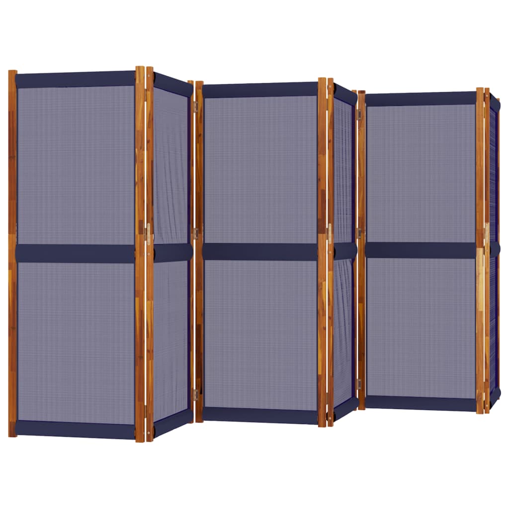 Kamerscherm met 6 panelen 420x180 cm donkerblauw is nu te koop bij PeponiXL, paradijselijk wonen!