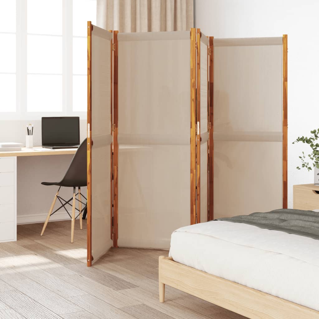 Kamerscherm met 4 panelen 280x180 cm taupe is nu te koop bij PeponiXL, paradijselijk wonen!