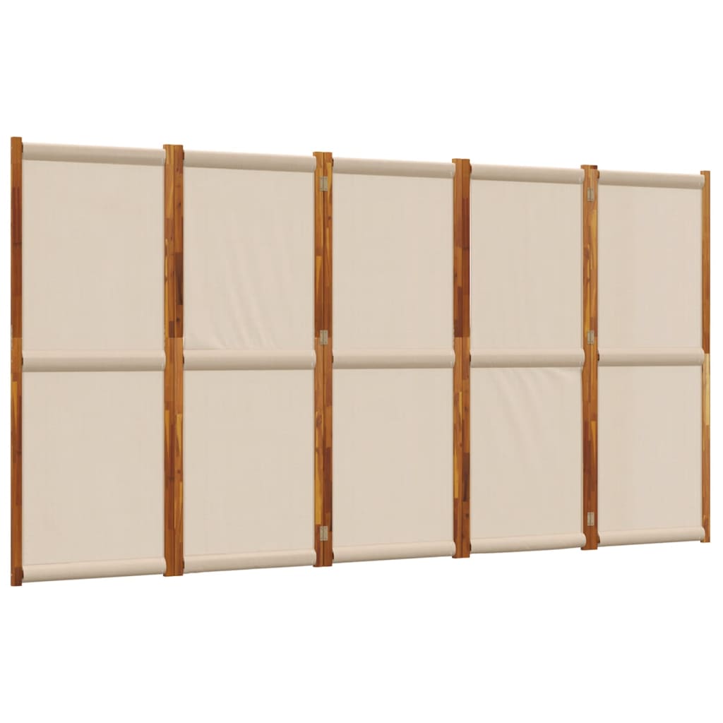 Kamerscherm met 5 panelen 350x180 cm taupe is nu te koop bij PeponiXL, paradijselijk wonen!