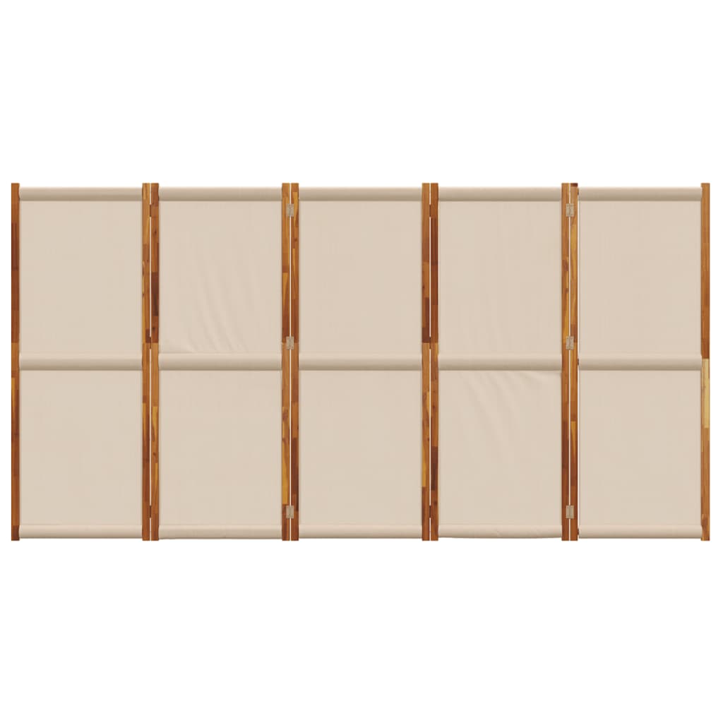Kamerscherm met 5 panelen 350x180 cm taupe is nu te koop bij PeponiXL, paradijselijk wonen!