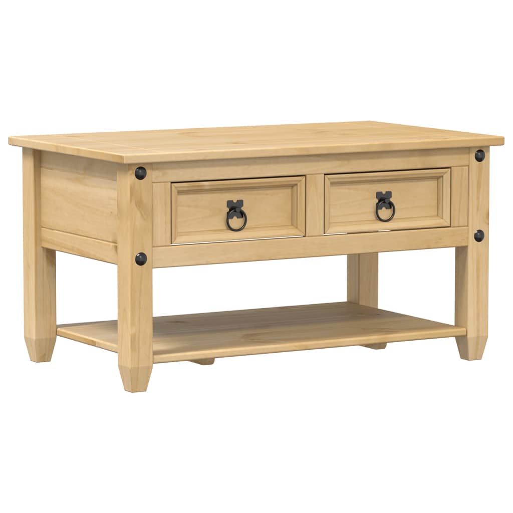 Salontafel met lades Corona 85x50x45 cm massief grenenhout is nu te koop bij PeponiXL, paradijselijk wonen!