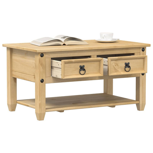 Salontafel met lades Corona 85x50x45 cm massief grenenhout is nu te koop bij PeponiXL, paradijselijk wonen!