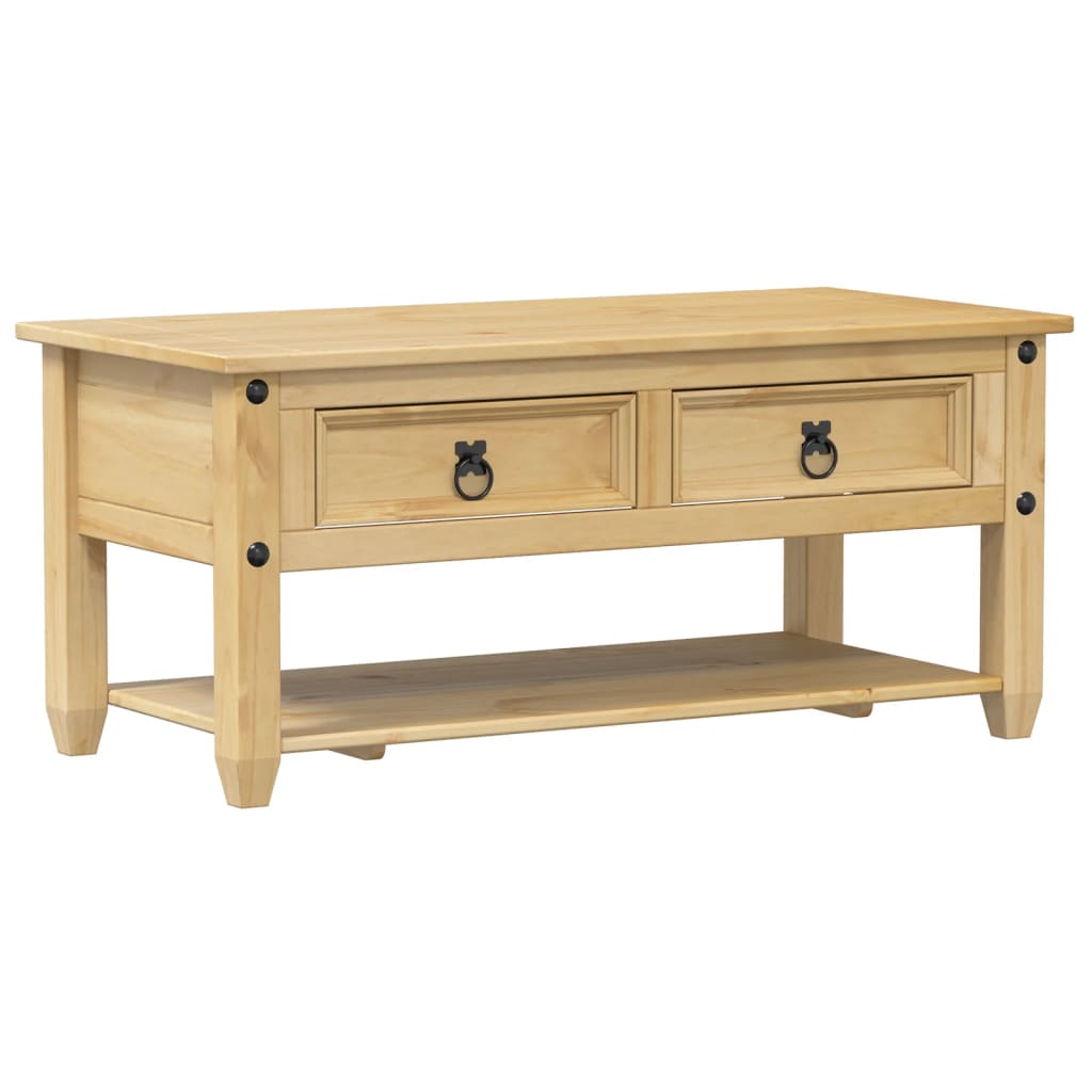Salontafel met lades Corona 100x48x45 cm massief grenenhout is nu te koop bij PeponiXL, paradijselijk wonen!