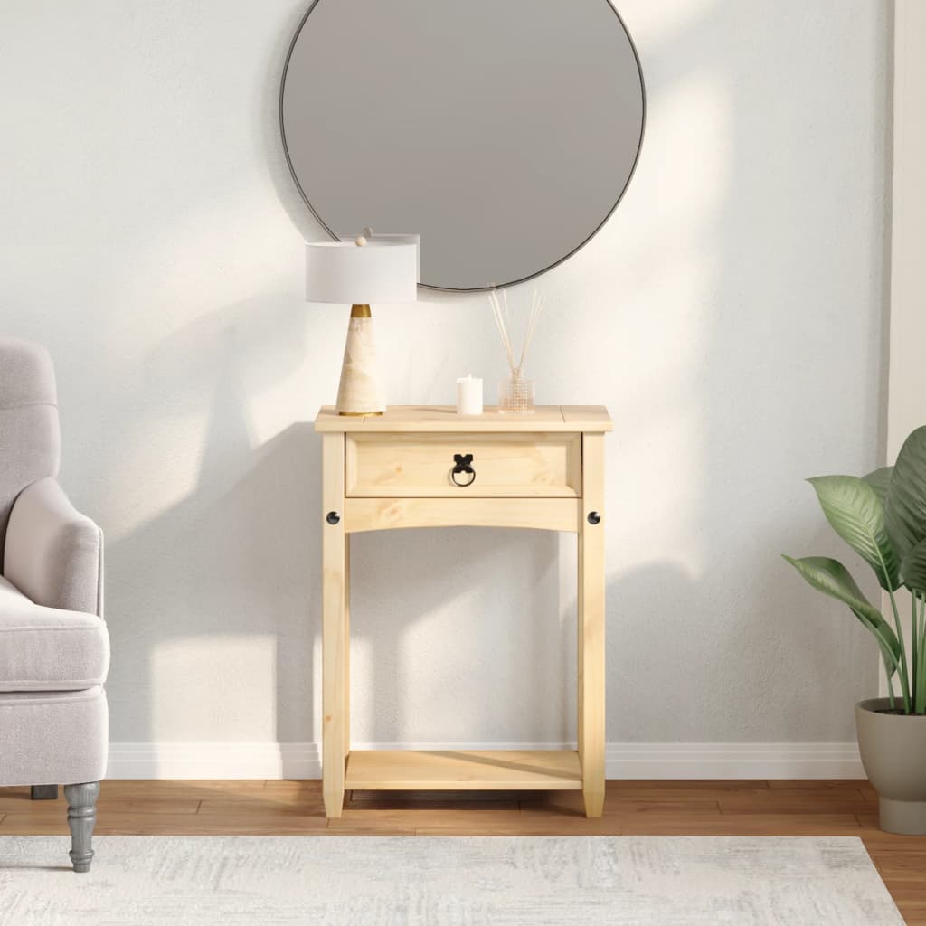 Wandtafel Corona 55x35x73 cm massief grenenhout is nu te koop bij PeponiXL, paradijselijk wonen!