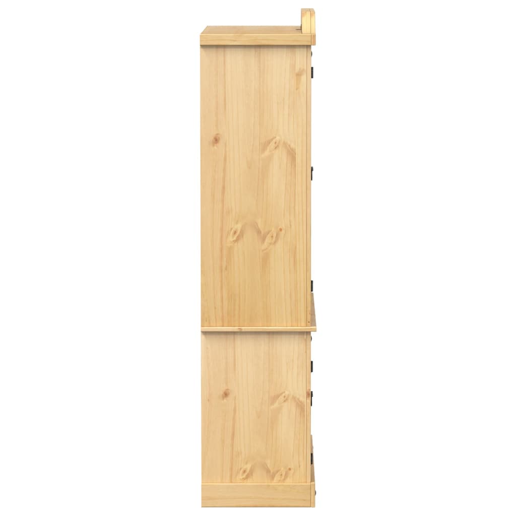 Vitrinekast Corona 103,5x42x180 cm massief grenenhout is nu te koop bij PeponiXL, paradijselijk wonen!
