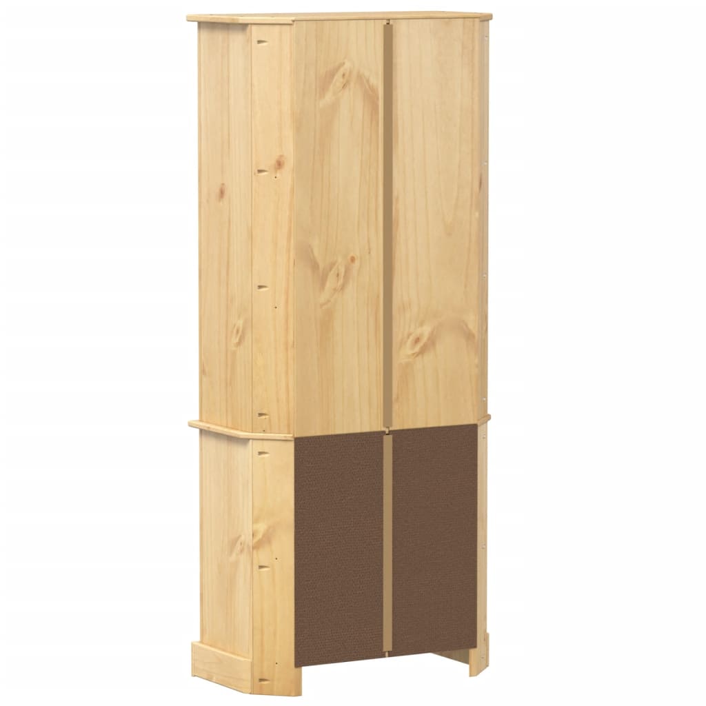 Hoge kast Corona 74x38x170 cm massief grenenhout is nu te koop bij PeponiXL, paradijselijk wonen!