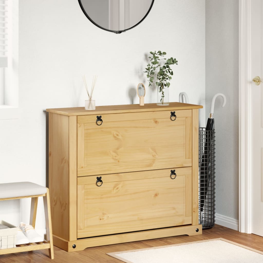 Schoenenkast Corona 99x32x85 cm massief grenenhout is nu te koop bij PeponiXL, paradijselijk wonen!