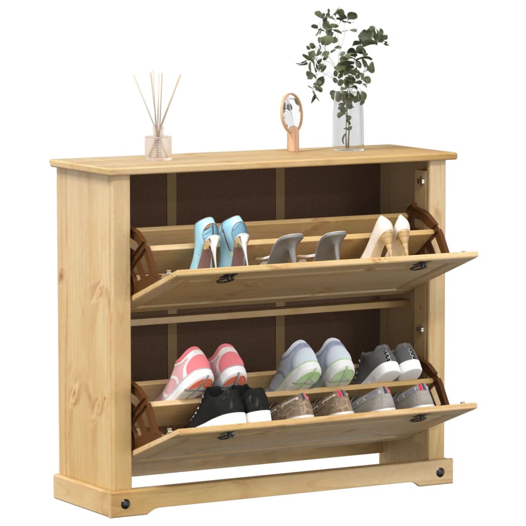 Schoenenkast Corona 99x32x85 cm massief grenenhout is nu te koop bij PeponiXL, paradijselijk wonen!