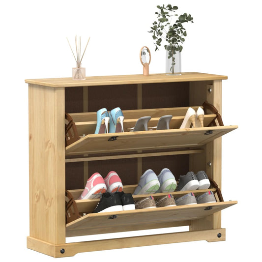 Schoenenkast Corona 99x32x85 cm massief grenenhout is nu te koop bij PeponiXL, paradijselijk wonen!