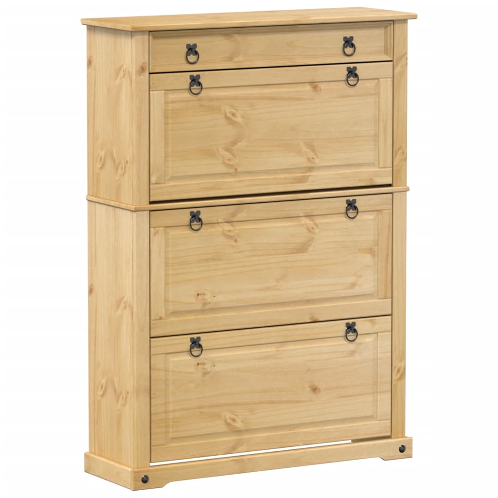 Schoenenkast Corona 99x32x138 cm massief grenenhout is nu te koop bij PeponiXL, paradijselijk wonen!