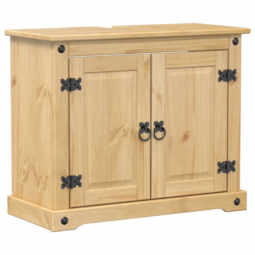Badkamer wastafelkast Corona 73x33x60 cm massief grenenhout is nu te koop bij PeponiXL, paradijselijk wonen!